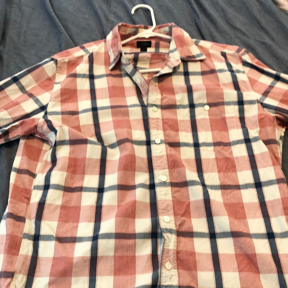 J. Crew plaid button down shirt size Large